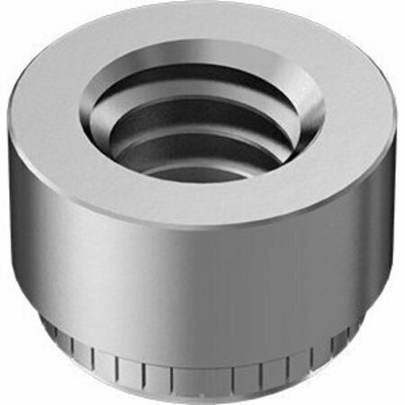 BSC PREFERRED 18-8 Stainless Steel Press-Fit Nut for Sheet Metal 5/16-18 Thread for 0.09 Minimum Panel Thick, 5PK 96439A720